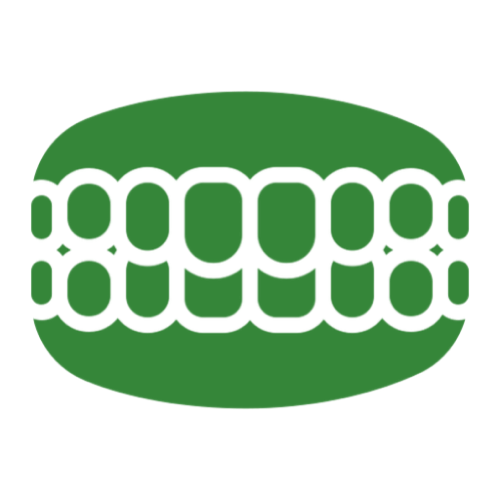 Stylized green macaroon illustration on black
