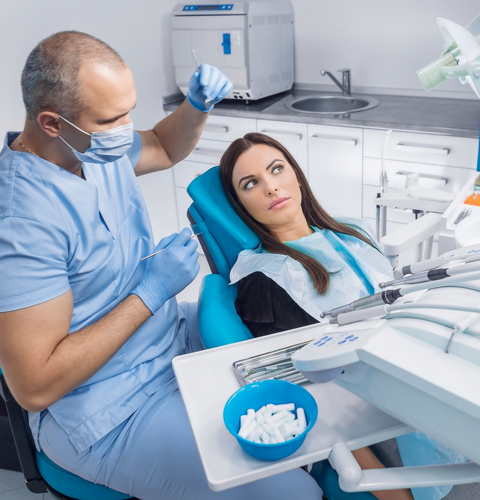 Dental check-up in progress